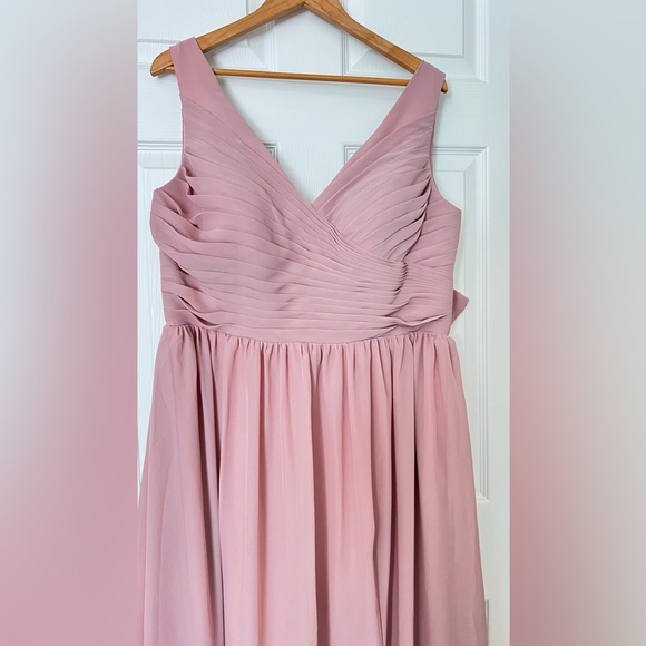Women's V Neck Bridesmaid Dresses - Picture 4 of 11
